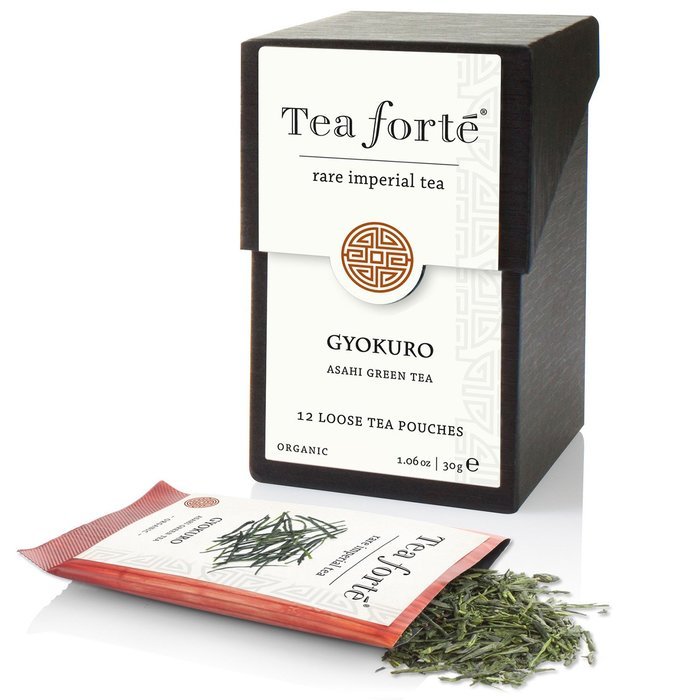 Tea Forte RARE IMPERIAL Organic Tea, Gyokuro Green Tea in 12 Single Serve Pouches N5