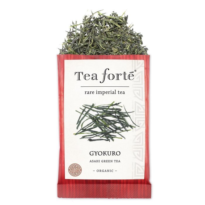 Tea Forte RARE IMPERIAL Organic Tea, Gyokuro Green Tea in 12 Single Serve Pouches N6
