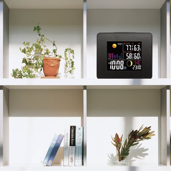 Londa Full Color LCD Wireless Weather Station with USB Charging Port and Digital Alarm Clock Weather Forecast... N14