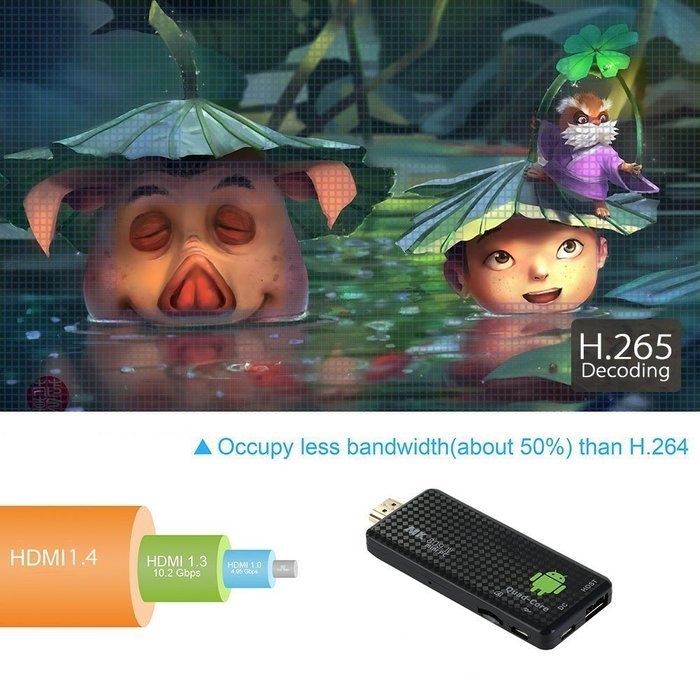 Vipwind MK809 IV TV Dongle Android 5.1 Mini PC RK3229 Quad-Core 1G/8G 4K TV Stick KODI / XBMC AirPlay Miracast... N8