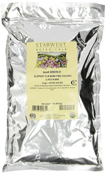 Starwest Botanicals Organic Slippery Elm Bark Powder 1 Lb Bag N2 Free starwest-botanicals-organic-slippery-elm-bark-powder-1-lb-bag-n2-free