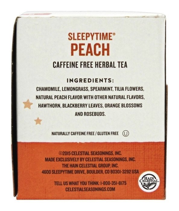 Celestial Seasonings - Herb Tea Sleepytime Peach 20 Bag