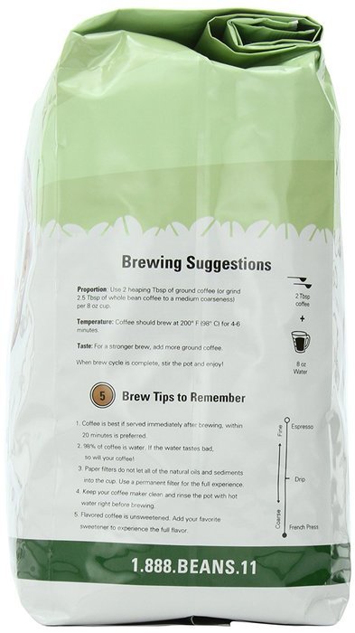 Coffee Bean Direct Hazelnut Flavored, Whole Bean Coffee, 5-Pound Bag N26