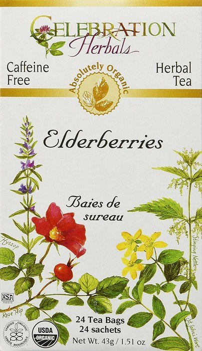 Celebration Herbals Elderberries Herbal Tea -- 24 Tea Bags