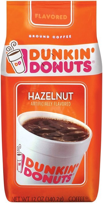 Dunkin' Donuts Ground Coffee, Hazelnut, 12-Ounce Bag