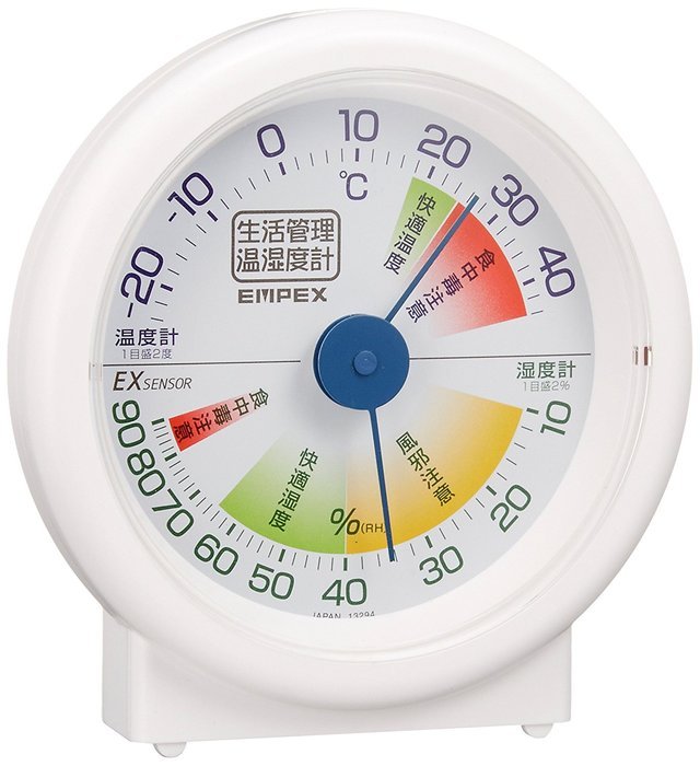 EMPEX ( Enpekkusu ) life management temperature and hygrometer tabletop TM-2401 White