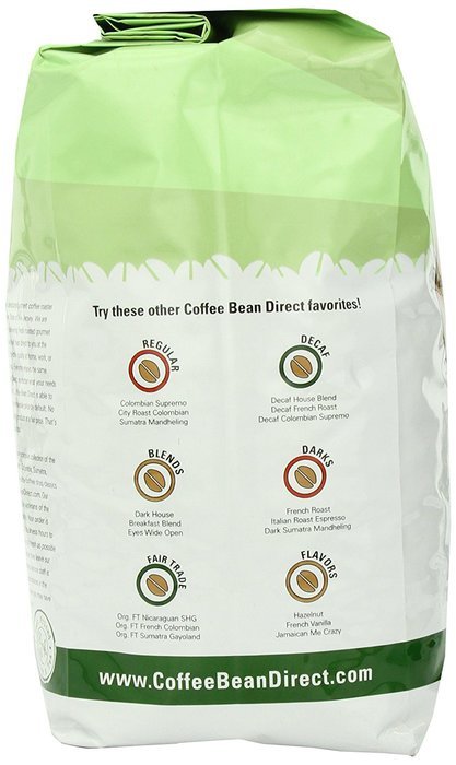 Coffee Bean Direct Hazelnut Flavored, Whole Bean Coffee, 5-Pound Bag N35