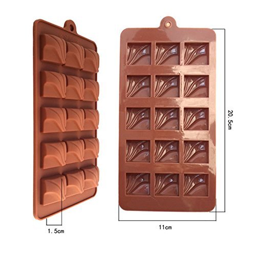 New Style Silicone Moulds 15-Hole Flow Square Jelly Ice Mould Cake Mold