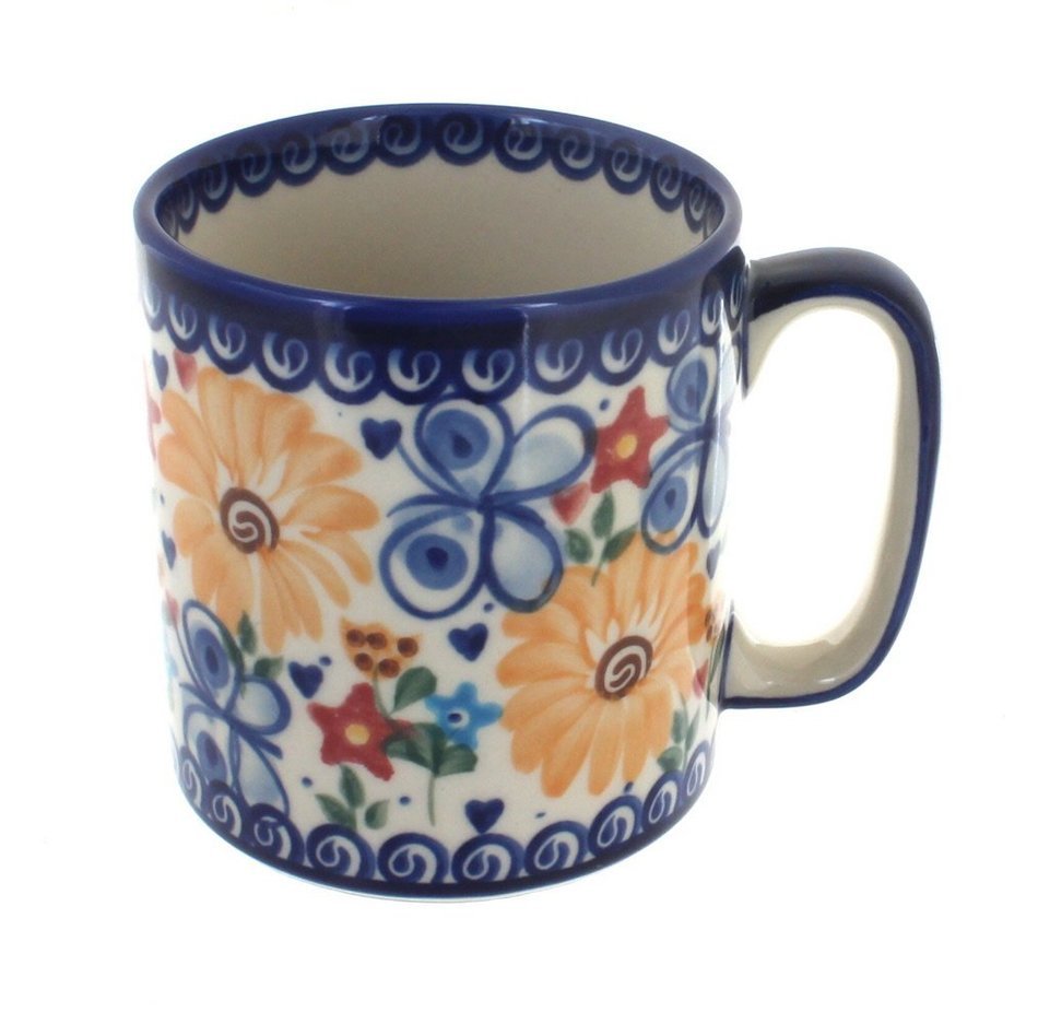 Polish Pottery Butterfly Coffee Mug