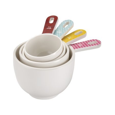 Cake Boss Countertop Accessories 4-Piece Melamine Measuring Cup Set, Basic Pattern