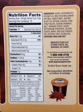 Grove Square Chai Latte, 16-count 0.53oz Single Serve Cup for Keurig K-cup Brewers N3