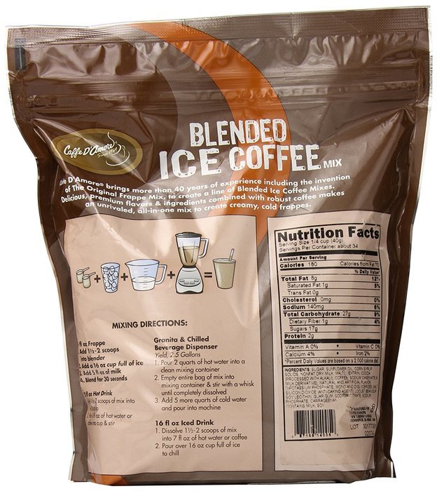DaVinci Gourmet Blended Ice Coffee Mix, Mocha, 3 Pound