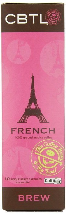 CBTL French Brew Coffee Capsules By The Coffee Bean & Tea Leaf, 10 Count Box N2