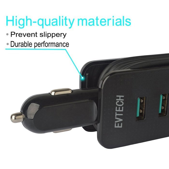 Protable Car Air Purifier,Evtech Car Ionic Air Freshener Removes Cigarette Smoke, Bacteria, Odor Smell with 2.1A... N22