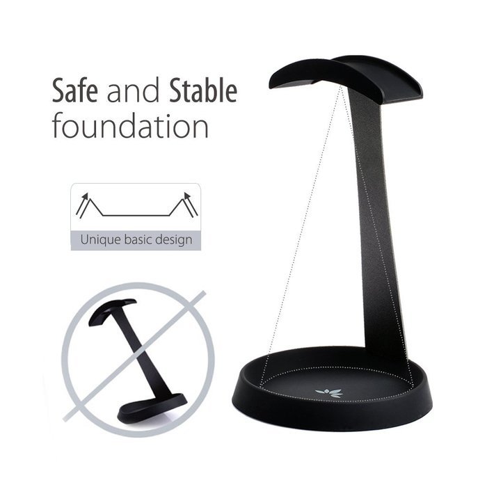 Avantree Solid Steel Headphone Stand Holder, Desk Headset Stand Hanger, Sturdy with Space for Cable, Sennheiser... N7