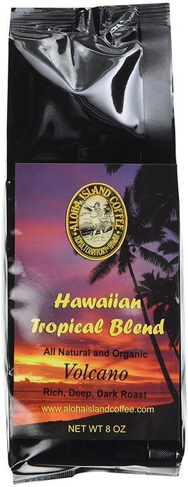 Chocolate Almond Flavored, Kona Hawaiian Coffee Blend, 8 Oz, Ground N23
