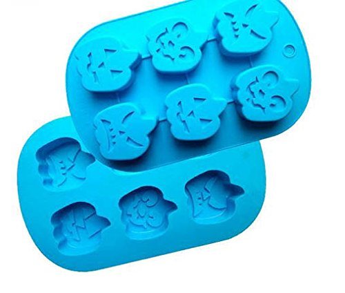 Cute Halloween Face Pumpkin Silicone Cake Chocolate Mold Ice Cube Tray Candy Jelly Mould Fondant Molds Baking...