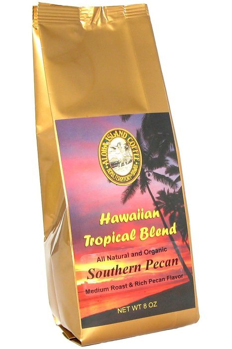 Chocolate Almond Flavored, Kona Hawaiian Coffee Blend, 8 Oz, Ground N26