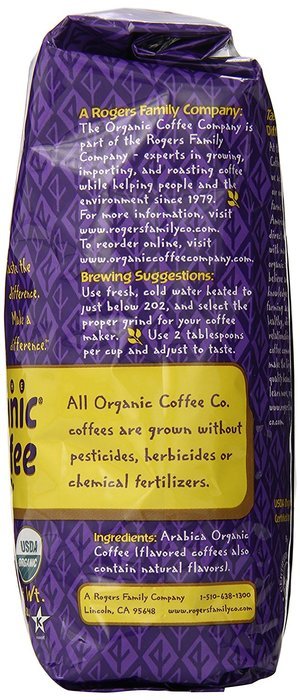 The Organic Coffee Co. Whole Bean, Decaf Hurricane Espresso, 12 Ounce N3