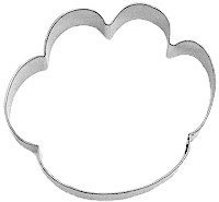 Large Dog Cat Paw Print Metal Cookie Cutter - 4.5"