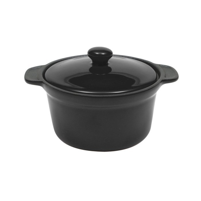 Maxwell and Williams Microstoven Black 1/2-Quart Round Mini Casserole