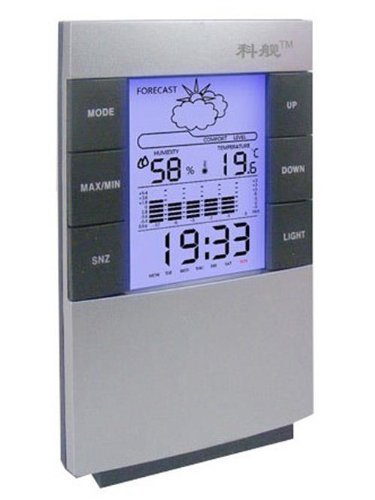 Yosoo New Digital Temperature Humidity LED Meter Thermometer Hygrometer Clock N2