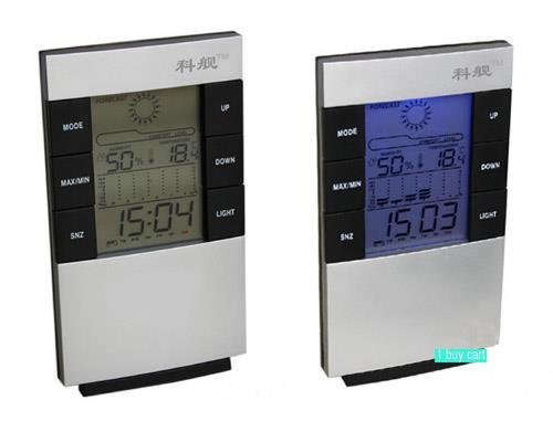 Yosoo New Digital Temperature Humidity LED Meter Thermometer Hygrometer Clock N3