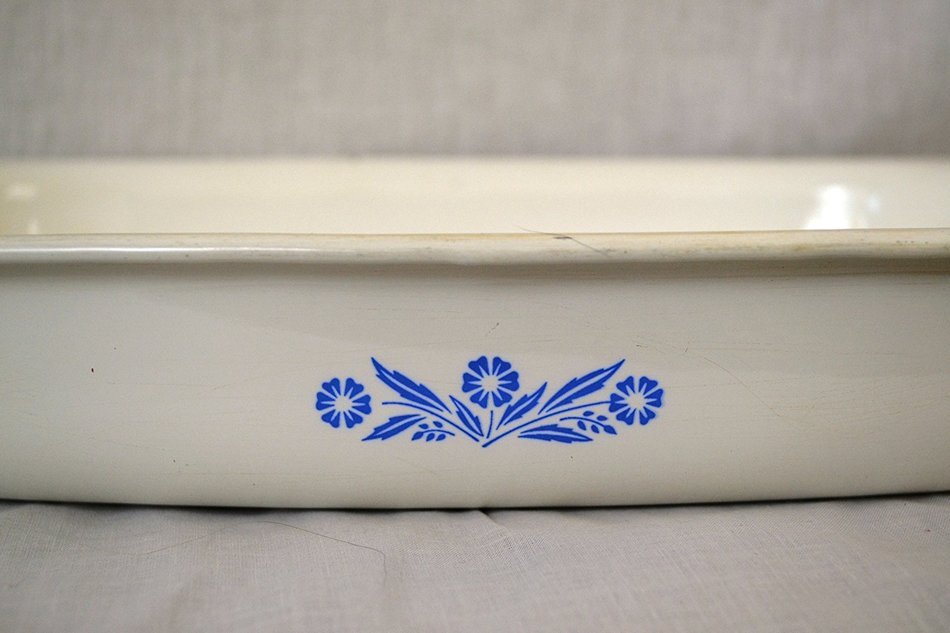 Corningware Vintage Cornflower Blue Large Open Roaster P-21 N4