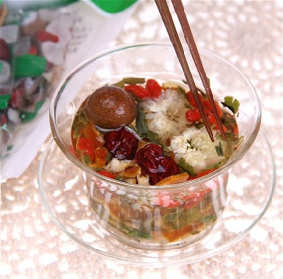 Helen Ou@ Hangzhou Specialty: Yi Jiangnan Herbal Flower Tea Combination with Longjing Eight Treasures Tea 120g...