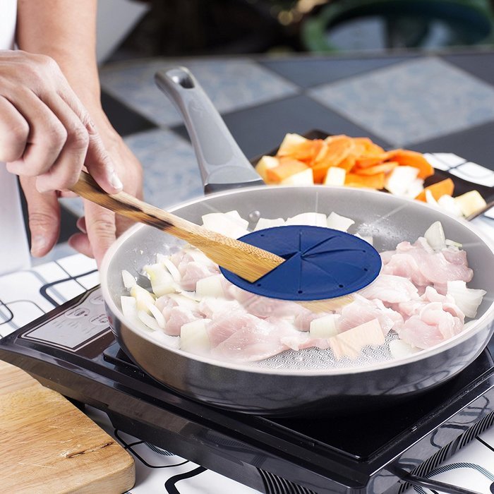 Silicone Splatter Screen Baking Mixing Bowl Guard Covers Pots, Shields From Splatter Sprays, Avoids Spills, Reduces... N6