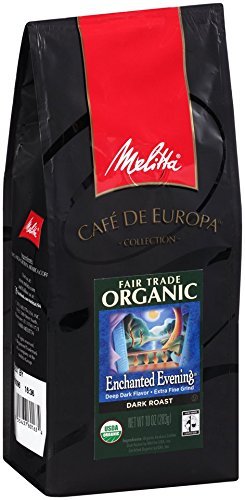 Melitta Fair Trade Organic Coffee, Enchanted Evening Ground, Dark Roast, 10 Ounce