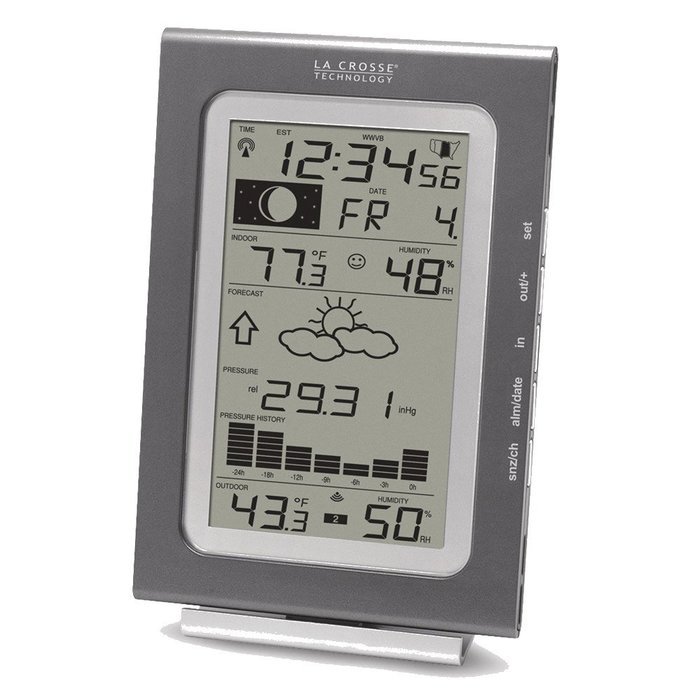 Silver-tone Wireless Forecast Station With History