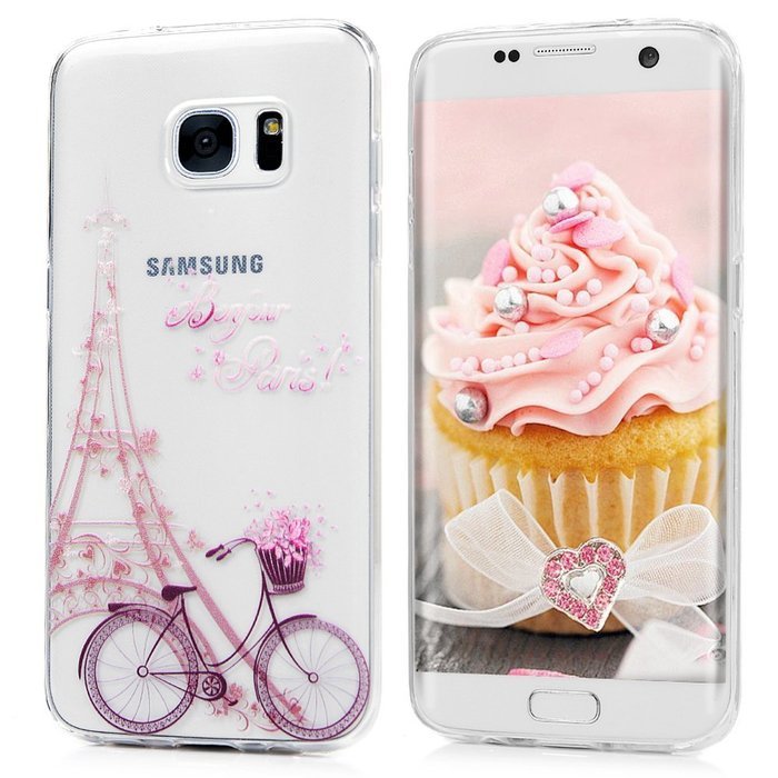 Badalink Galaxy S7 Edge Case Clear Soft TPU Rubber Skin Bumper Case Shockproof Flexible Easy Grip Colorful Painting...