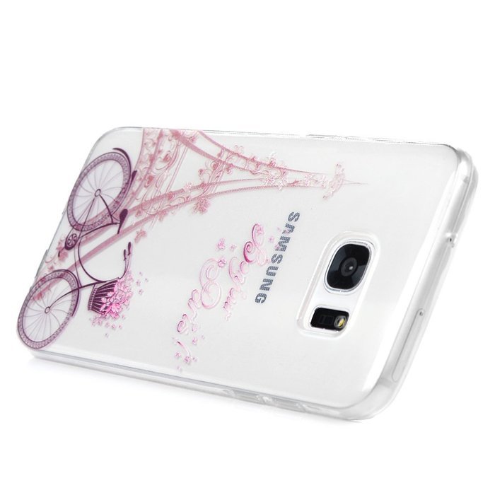 Badalink Galaxy S7 Edge Case Clear Soft TPU Rubber Skin Bumper Case Shockproof Flexible Easy Grip Colorful Painting... N2