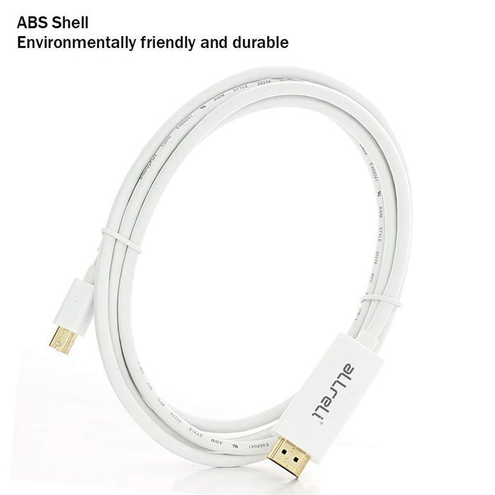 MINI DP to HDMI, aLLreLi 6ft Mini DisplayPort DP (Thunderbolt Compatible) to HDMI HDTV Cable for iMac, MacBook... N5