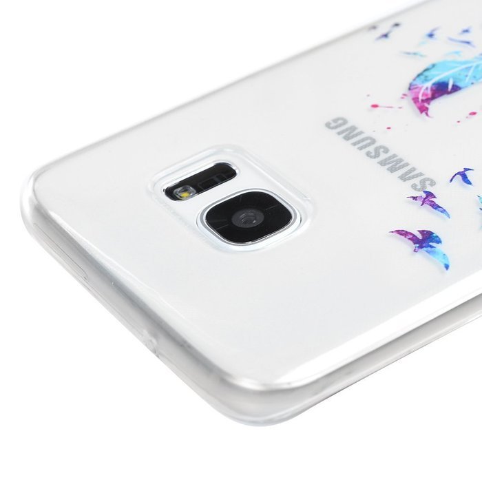 Badalink Galaxy S7 Edge Case Clear Soft TPU Rubber Skin Bumper Case Shockproof Flexible Easy Grip Colorful Painting... N5
