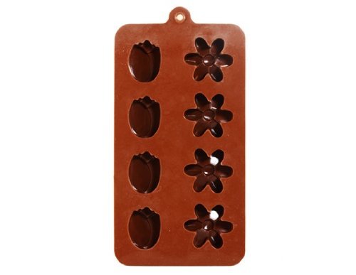 Silicone Flower Shaped Cake Mold & Ice Tray (Brown)