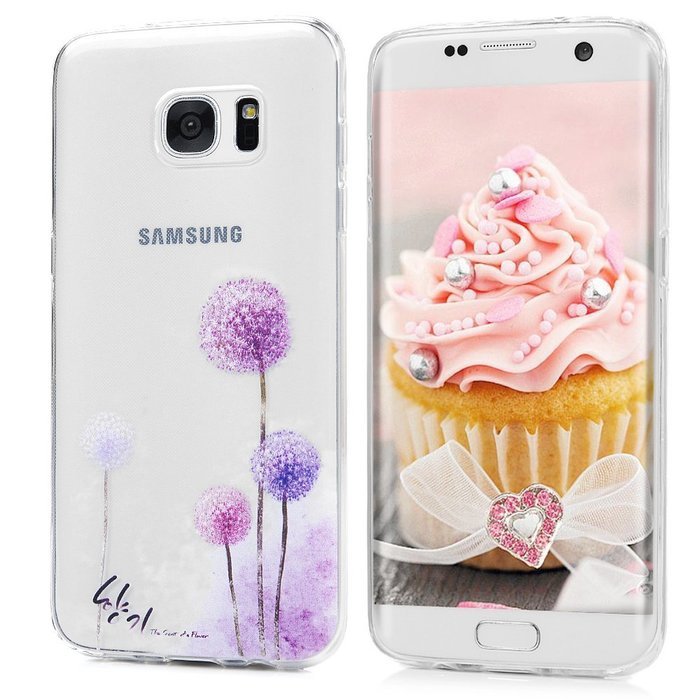 Badalink Galaxy S7 Edge Case Clear Soft TPU Rubber Skin Bumper Case Shockproof Flexible Easy Grip Colorful Painting... N7