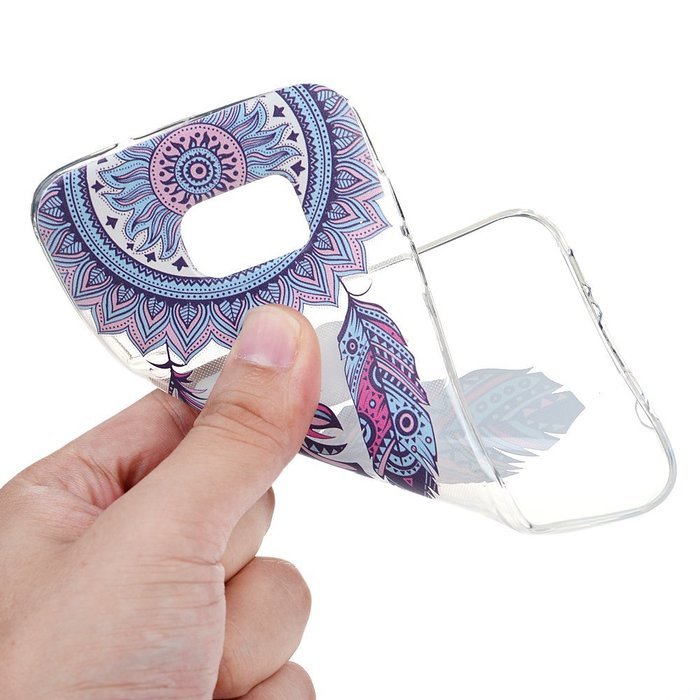 Badalink Galaxy S7 Edge Case Clear Soft TPU Rubber Skin Bumper Case Shockproof Flexible Easy Grip Colorful Painting... N11