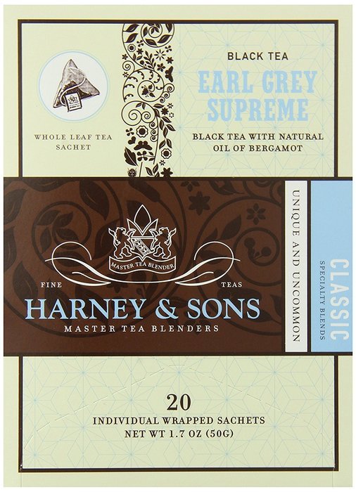 Harney and Sons Earl Grey Supreme Tea, 20 Wrapped Sachets N4