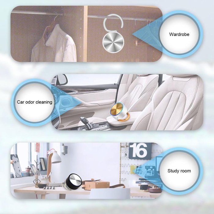 RIGOGLIOSO Ionic Air Purifier, USB Mini Air Purifier, Portable Air Ionizer Ozone Freshener,True Hepa Homes Purifier...