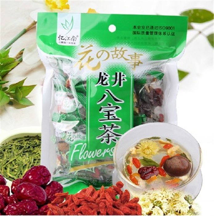 Helen Ou@ Hangzhou Specialty: Yi Jiangnan Herbal Flower Tea Combination with Longjing Eight Treasures Tea 120g... N2