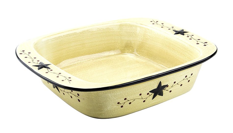 Astra Stoneware Ceramic Square Baking/Serving Dish - 18"x 8"x 2.25"Deep