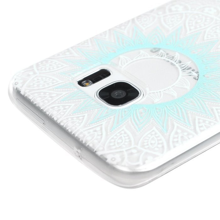 Badalink Galaxy S7 Edge Case Clear Soft TPU Rubber Skin Bumper Case Shockproof Flexible Easy Grip Colorful Painting... N19