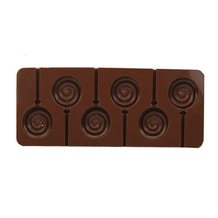 YSTD&reg; 6 - lollipop Silicone Ice Cube Chocolate Cake Cookie Cupcake Soap Molds Mould N6