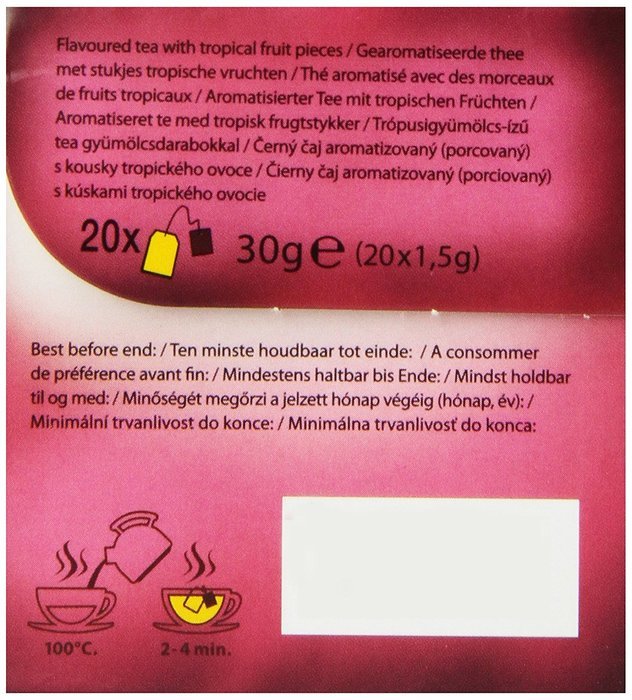 Pickwick Tropical Fruit Tea, 20-Count Tea Bags (Pack of 6) N2