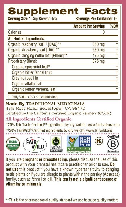 Traditional Medicinals Organic Mother&rsquo;s Milk Tea, 16 Tea Bags (Pack of 6) N5