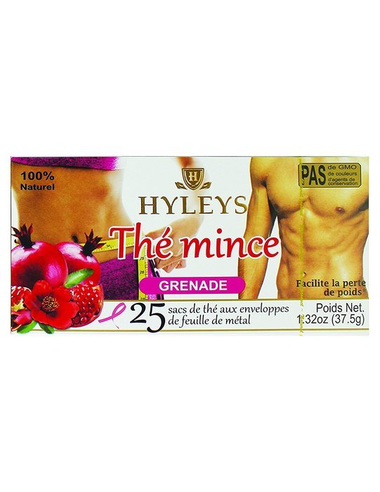 Hyleys Tea Slim Tea, Pomegranate, 25 Tea Bags (1 Pack) N3