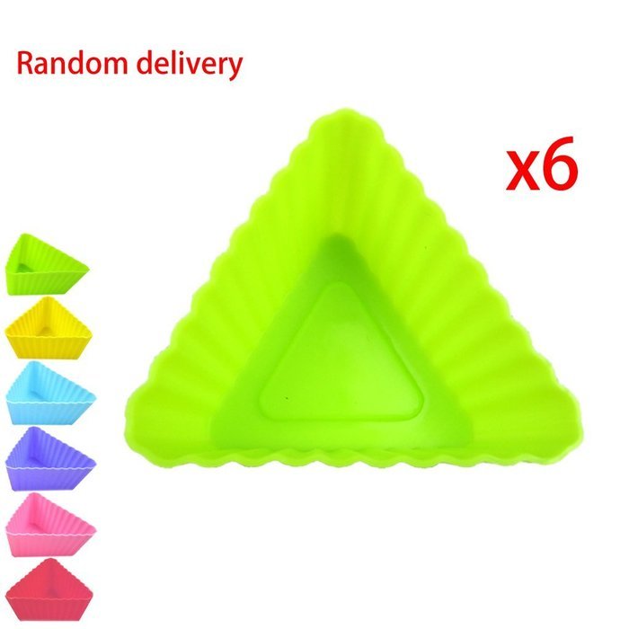 MuLuo 6Pcs Cake Muffin Chocolate Cupcake Liner Baking Cup Mold Mould Triangle Random N2