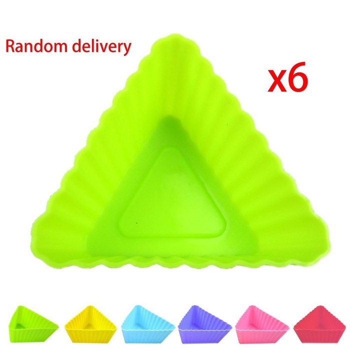 MuLuo 6Pcs Cake Muffin Chocolate Cupcake Liner Baking Cup Mold Mould Triangle Random N3